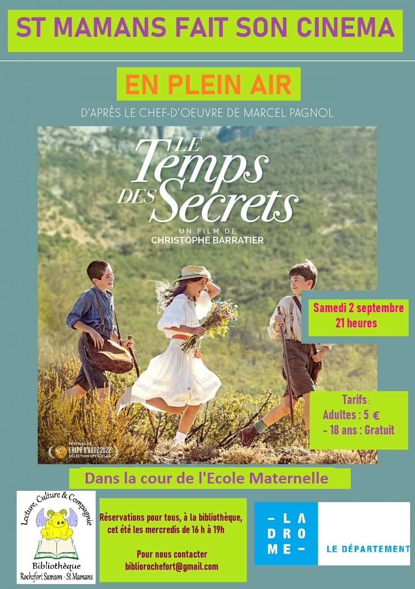 Cinéma en plein air – 2 septembre 2023